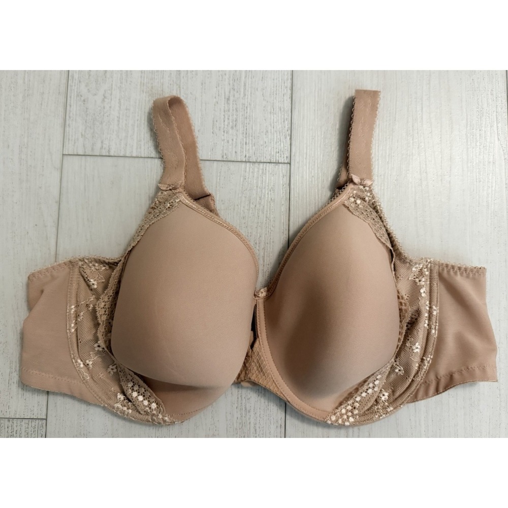 Elomi Charley Bandless Spacer Molded Bra Sz 46DD Nude 4383